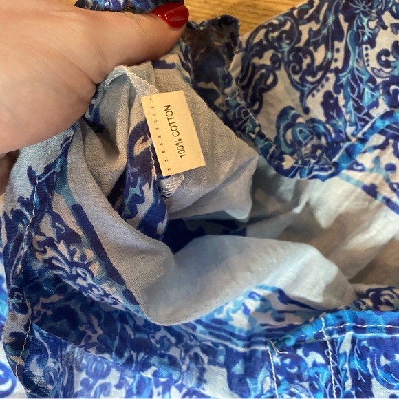 Antica Sartoria long-sleeve, collared button-down tunic ornate paisley pattern - Picture 7 of 7